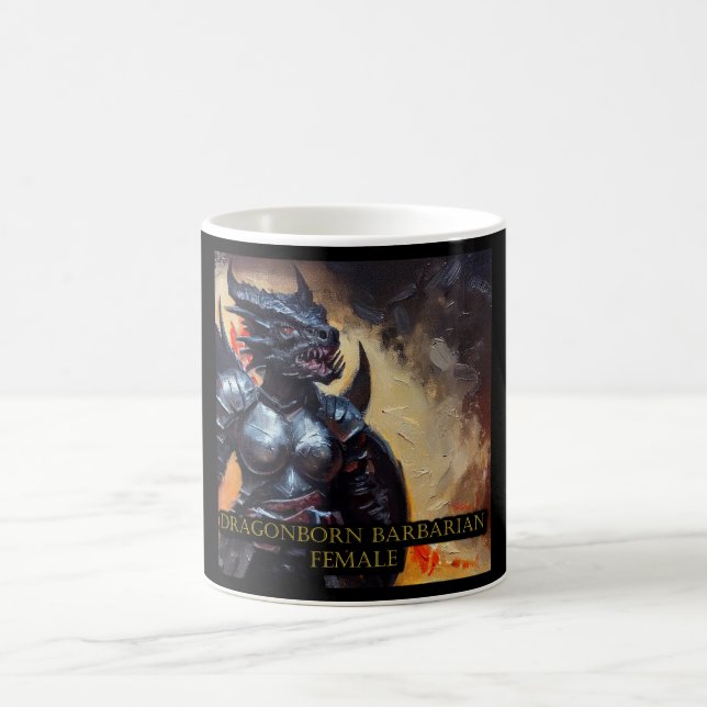 Dragonborn Barbarian Female Kaffeetasse (Mittel)