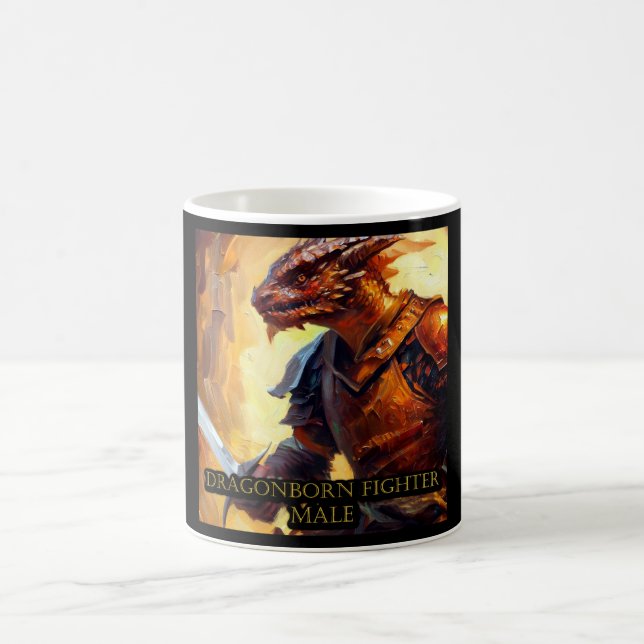 Dragonborn Fighter Male Kaffeetasse (Mittel)