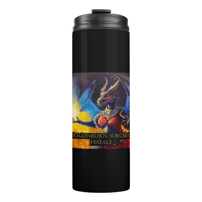 Dragonborn Zauberer Thermosbecher (Vorderseite)