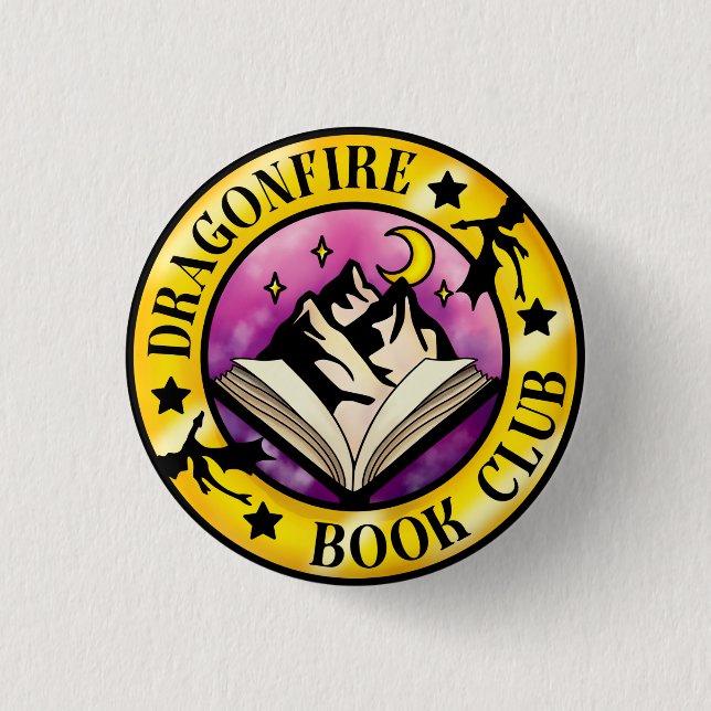 Dragonfire Book Club Abzeichen Button (Vorderseite)