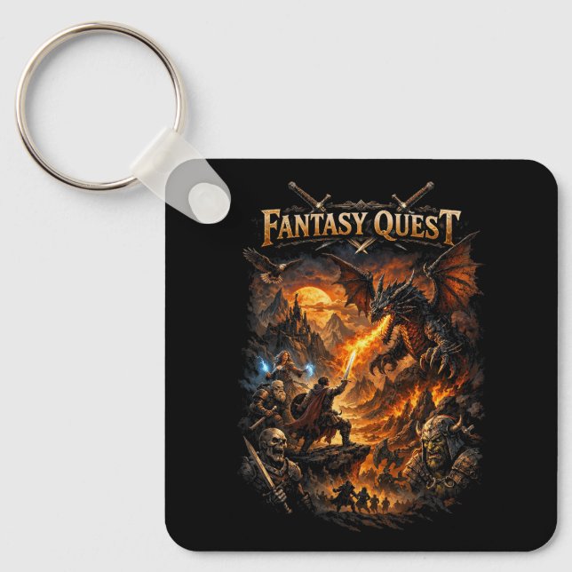 Dragonfire Quest Schlüsselanhänger (Vorderseite)