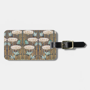 Dragonfis Water Lilies Marsh Art Nouveau Gepäckanhänger