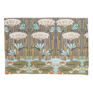 Dragonfis Water Lilies Marsh Art Nouveau Kissenbezug