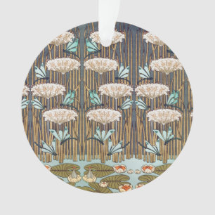 Dragonfis Water Lilies Marsh Art Nouveau Ornament