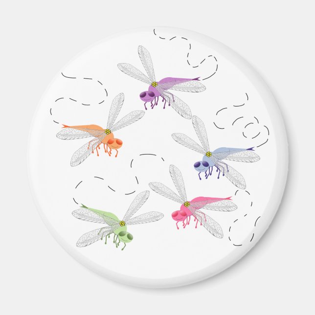 Dragonfis Whimsical Cartoon Art Magnet (Vorne)
