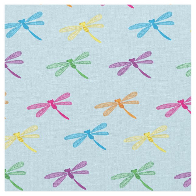 Dragonfische Farbenfrohe Libelle-Regenbogen Stoff (Nahaufnahme)