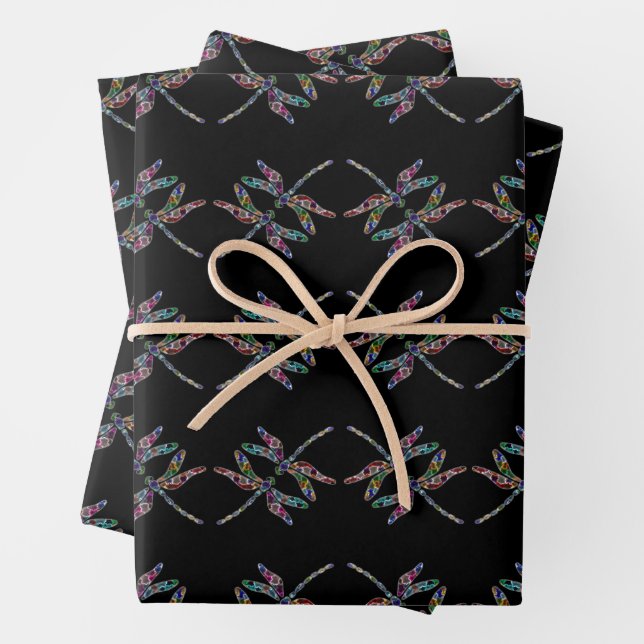 Dragonfisches Wrapping Paper Flat Sheet Set 3 Geschenkpapier Set (Beispiel)