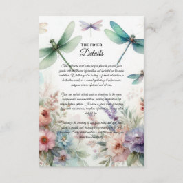 Dragonflies and Pastel Florals Enclosure Card Begleitkarte