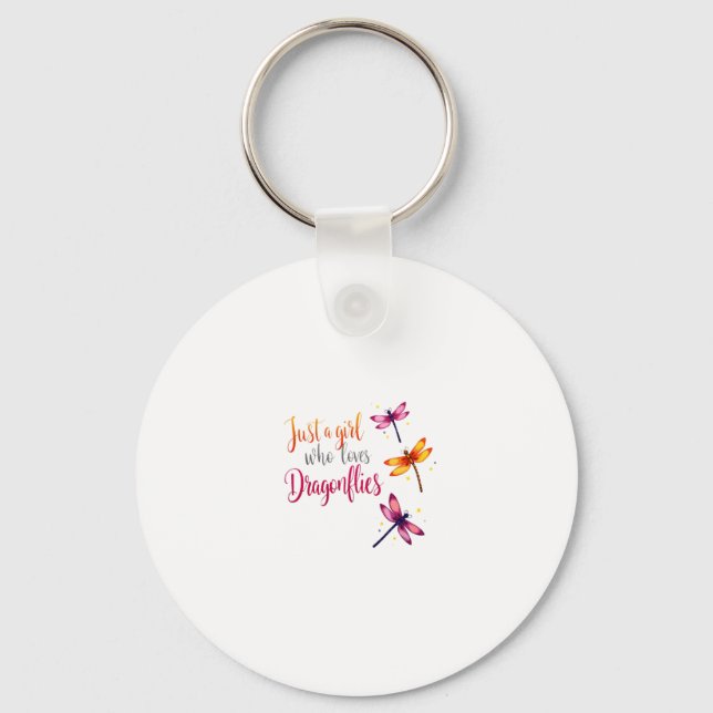 Dragonflies Animals Women Gift Idea Dragonfly (2) Schlüsselanhänger (Vorderseite)