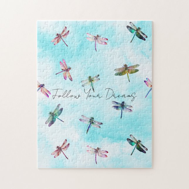 Dragonflies Blue Sky Puzzle (Vertikal)