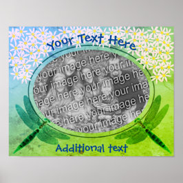 Dragonflies Daisies Foto Rahmen Ihre eigenen erste Poster