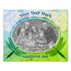 Dragonflies Daisies Frame Ihre eigenen 8x10 Fotodruck