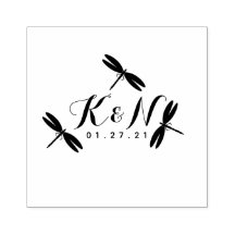 Dragonflies Erste Logo Hochzeitskautschuk-Briefmar