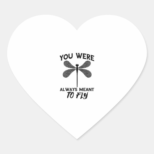 Dragonflies Nature Insect bedeutet immer Fliegen z Herz-Aufkleber (Vorderseite)