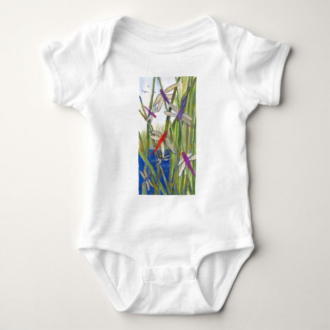 Dragonflies Summer Baby Strampler (Vorderseite)