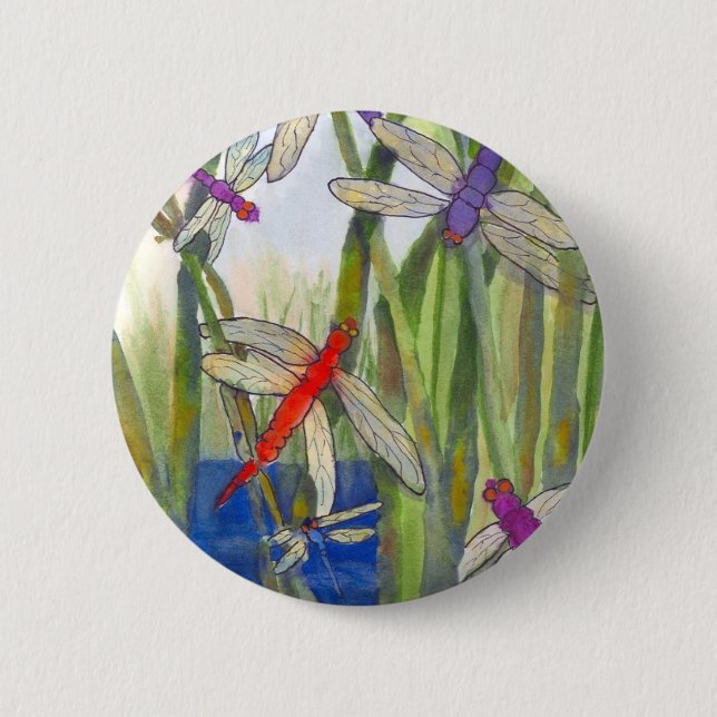 Dragonflies Summer Button (Vorderseite)