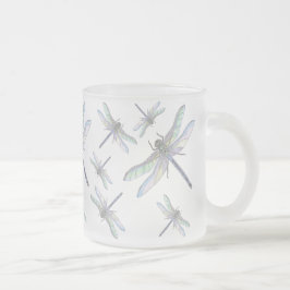 DRAGONFLIES-Tasse (mattiertes Glas) Mattglastasse
