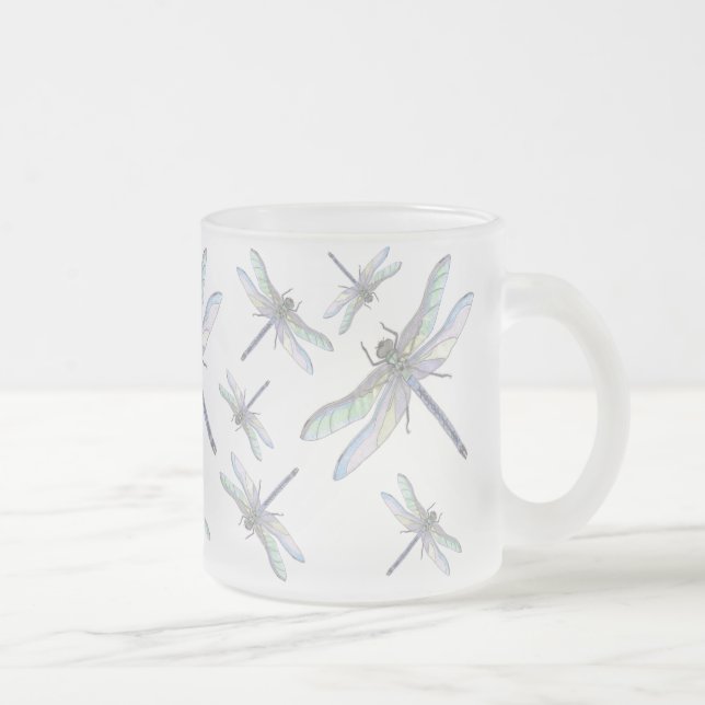 DRAGONFLIES-Tasse (mattiertes Glas) Mattglastasse (Rechts)