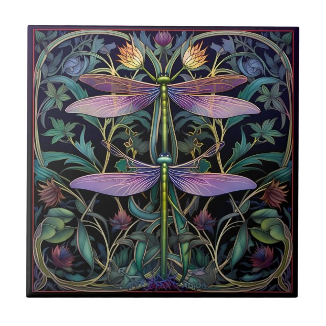 Dragonflies-Tile (Sumpfkollektion) Fliese (Vorderseite)