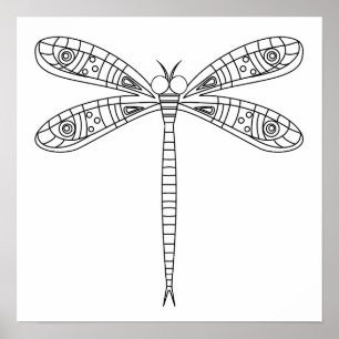Dragonfly 1 Poster für Farbe