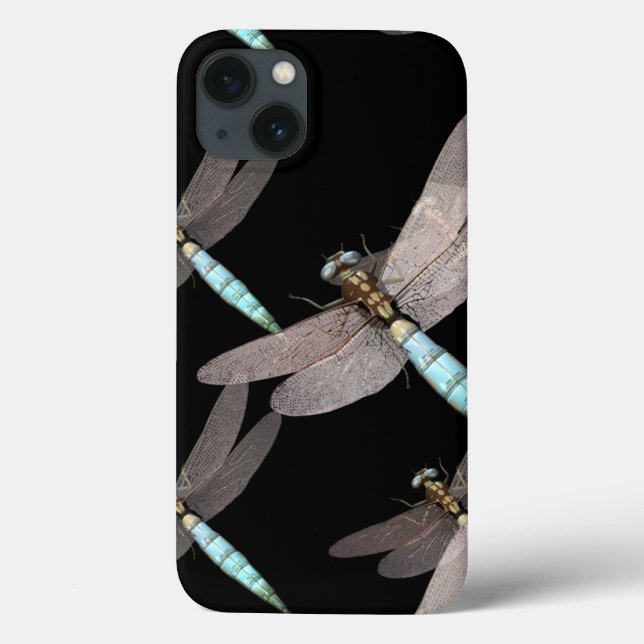 Dragonfly Air Force - Schwarzes Design Case-Mate iPhone Hülle (Rückseite)