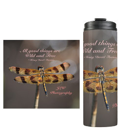 Dragonfly All Good Thoreau Wild and Free Thermosbecher