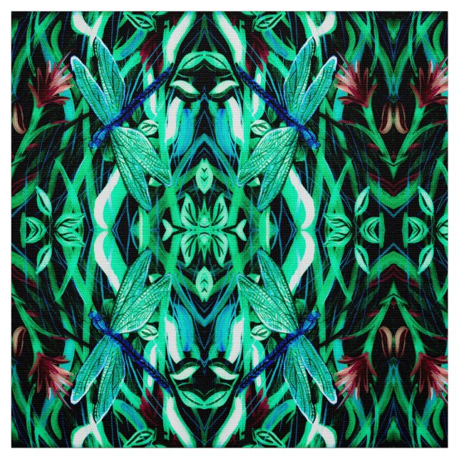 Dragonfly Aqua Fabric Stoff (Muster)