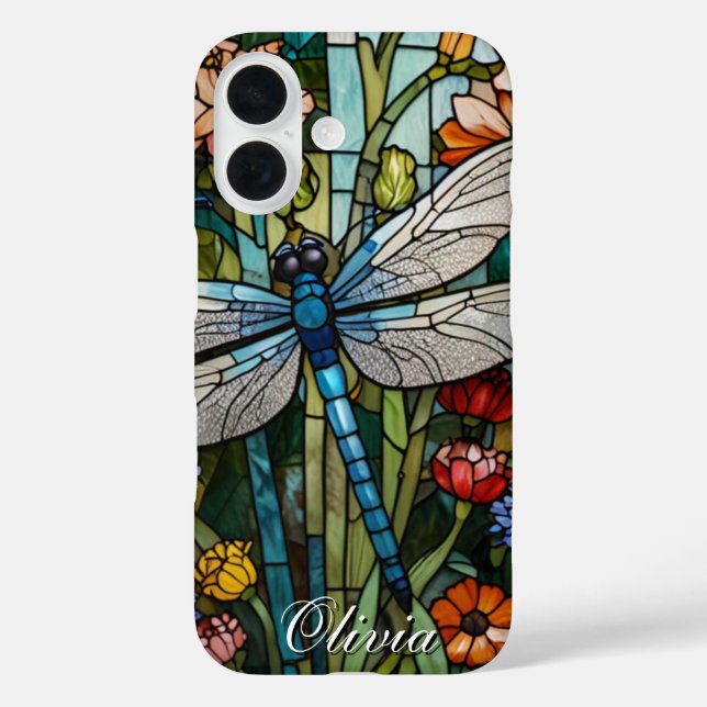 Dragonfly Art boho blumenbotanisch Case-Mate iPhone Hülle (Rückseite)