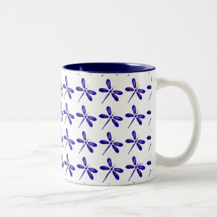 Dragonfly Art Zweifarbige Tasse