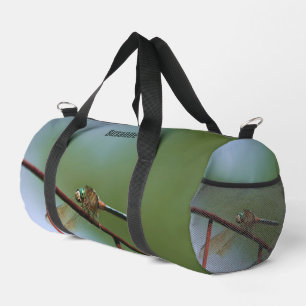 Dragonfly auf Drahtzaun Personalisiert Duffle Bag