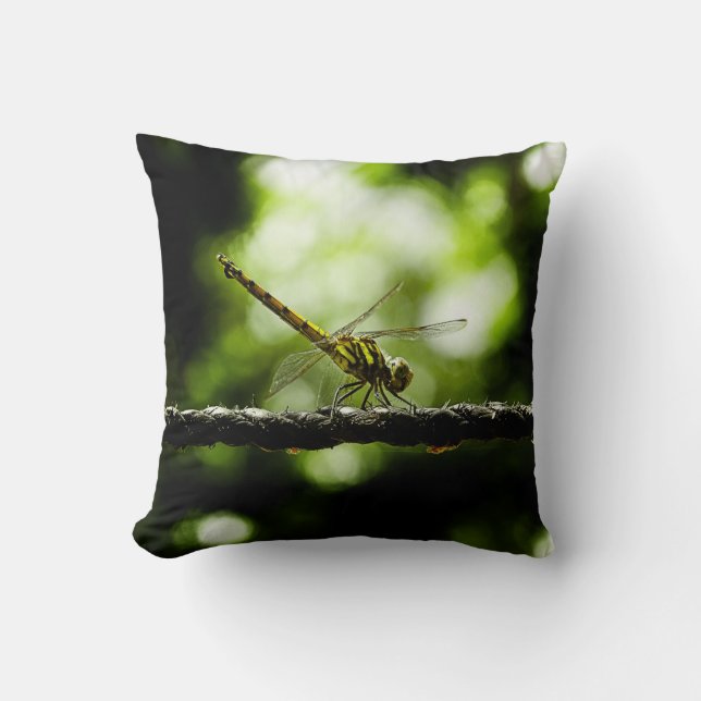 Dragonfly auf Grün - Kissen (Vorderseite)