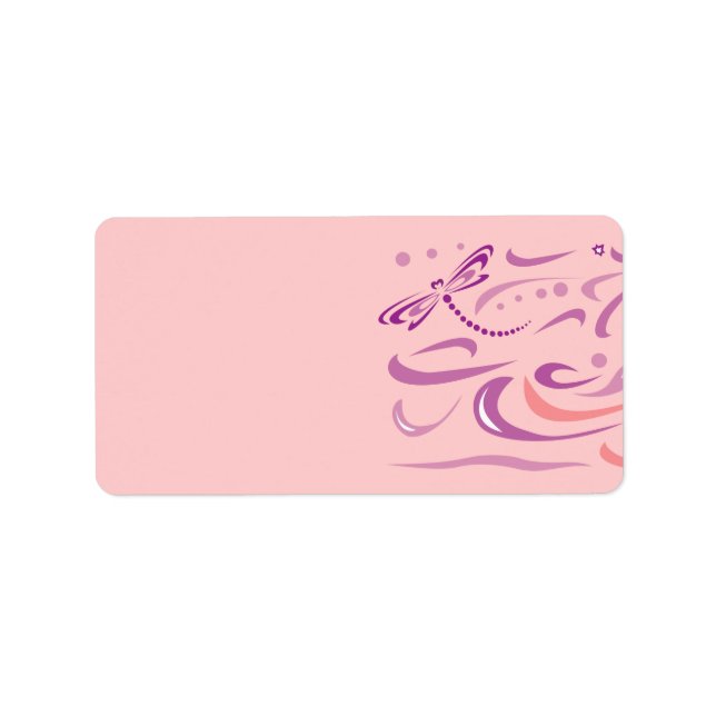 DRAGONFLY Bat Mitzvah Rücksendeadresse Adressaufkleber (Vorne)