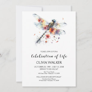 Dragonfly-Beerdigung feiert Leben Einladung