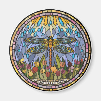 Dragonfly-beschichtetes Glas Magnet