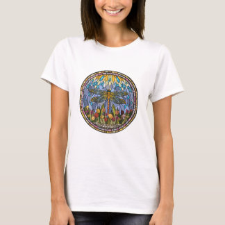 Dragonfly-beschichtetes Glas T-Shirt