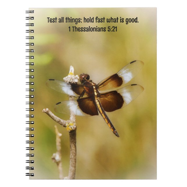 Dragonfly Bible Verse Faith Journal Notizblock (Vorderseite)