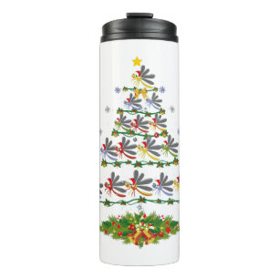 Dragonfly Bird Weihnachtsbaum Geschenk Weihnachten Thermosbecher