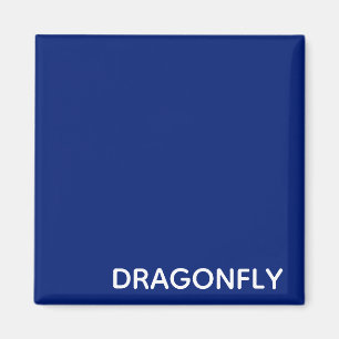 Dragonfly blue color name magnet