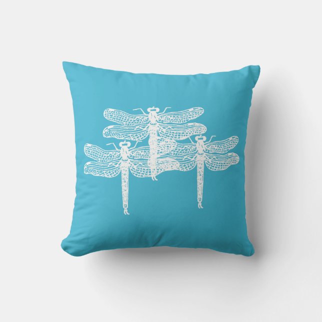 Dragonfly Blues Pillow Kissen (Vorderseite)