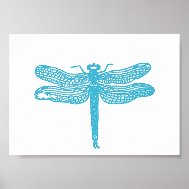 Dragonfly Blues Print Poster (Vorne)