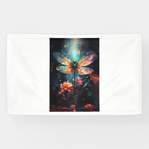 Dragonfly Blume Kunst, Dichtung Banner
