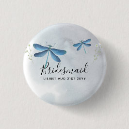 DragonFly BRIDESMAID Brautparty Personalisiert Button
