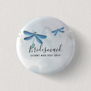 DragonFly BRIDESMAID Brautparty Personalisiert Button