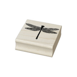 Dragonfly Bug Insect Silhouette Gummistempel