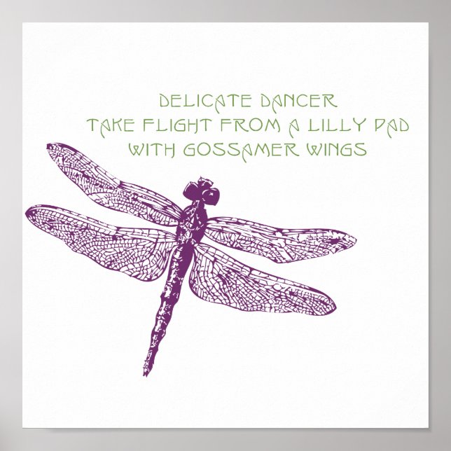 Dragonfly Canvas Print Poster (Vorne)