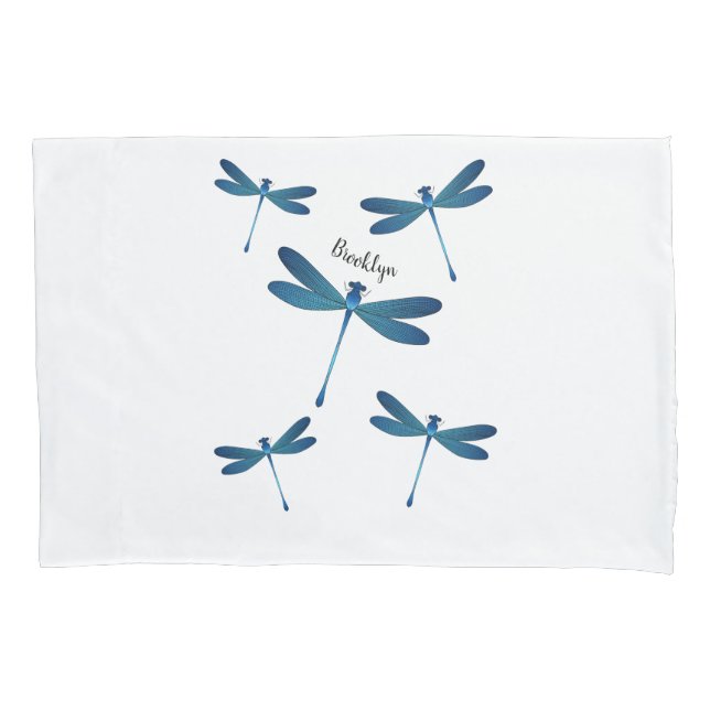 Dragonfly-Cartoon Kissenbezug (Vorderseite)