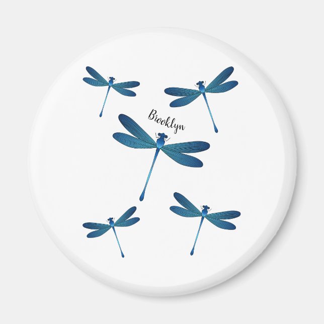 Dragonfly-Cartoon Magnet (Vorne)