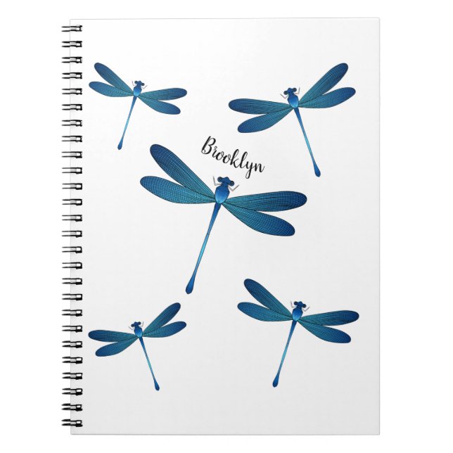 Dragonfly-Cartoon Notizblock (Vorderseite)