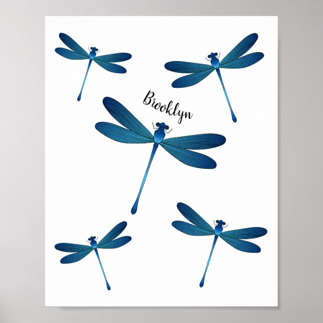 Dragonfly-Cartoon Poster (Vorne)