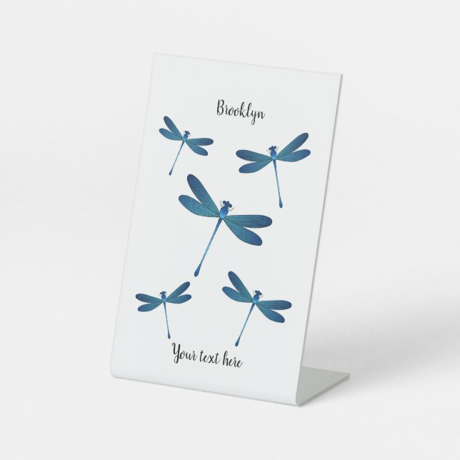 Dragonfly-Cartoon Sockelschild (Vorderseite)
